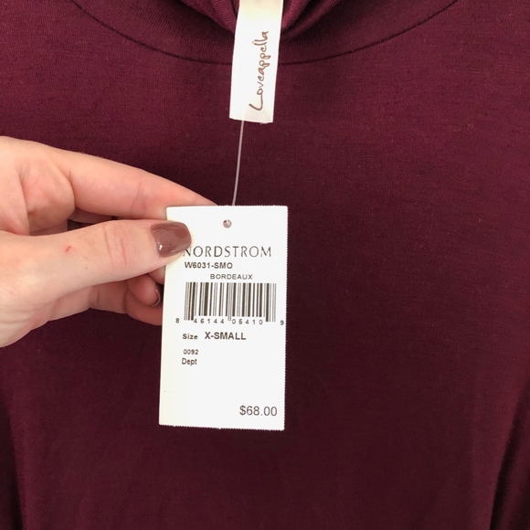 NWT Loveappella Burgundy Ruched Dress XS - Picture 3 of 4